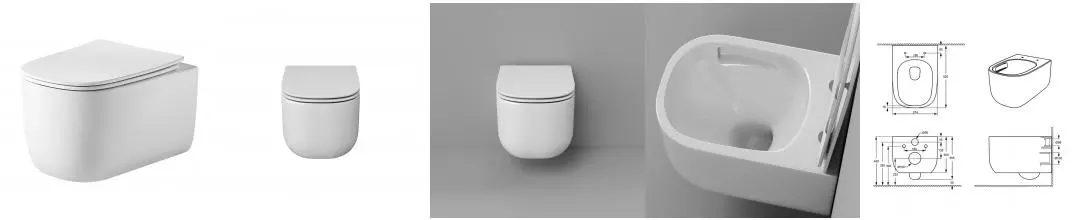 Подвесной унитаз «Grossman» Thin Rim GR-5605SQ белый с сиденьем ультратонкое дюропласт с микролифтом белое Подвесной унитаз «Grossman» Thin Rim GR-5605SQ белый с сиденьем ультратонкое дюропласт с микролифтом белое