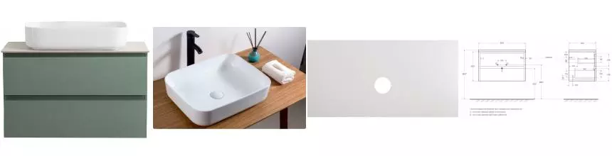 Тумба с раковиной «Belbagno» Kraft 80 (BB1304 50/39) столешница KEP-80-BO-W0 Bianco Opaco подвесная еловая матовая