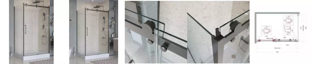 Душевой угол-ограждение «Belbagno» MARINO_2-AH-1-120/80-C-GM 120/80 прозрачный/оружейная сталь прямоугольный без поддона универсальный Душевой угол-ограждение «Belbagno» MARINO_2-AH-1-120/80-C-GM 120/80 прозрачный/оружейная сталь прямоугольный без поддона универсальный