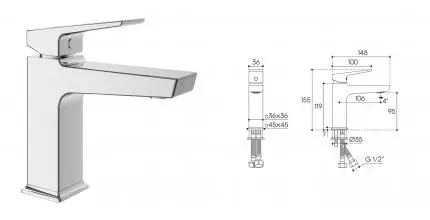 Смеситель для раковины «Aqueduto» Claro CLA0200 хром Смеситель для раковины «Aqueduto» Claro CLA0200 хром