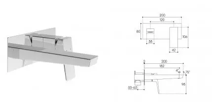 Смеситель для раковины «Aqueduto» Claro CLA0400 хром Смеситель для раковины «Aqueduto» Claro CLA0400 хром