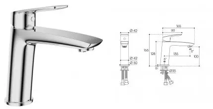 Смеситель для раковины «Aqueduto» Suave SUA0200 хром Смеситель для раковины «Aqueduto» Suave SUA0200 хром