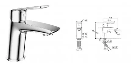 Смеситель для раковины «Aqueduto» Suave SUA0100 хром