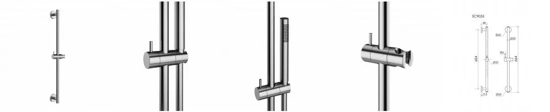 Душевая штанга SANCOS из латуни SC9035CH · без серии, Sancos, SC9035CH