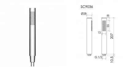 Душевая лейка SANCOS Stick SC9036CH · Stick, Sancos, SC9036CH