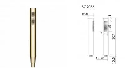 Душевая лейка SANCOS Stick, PVD SC9036BG · Stick, Sancos, SC9036BG