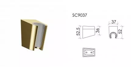 Держатель ручного душа Sancos, PVD SC9037BG · без серии, Sancos, SC9037BG