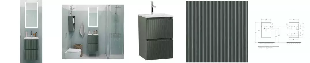 Мебель для ванной подвесная «Belbagno» Uno Mini 40 еловая матовая