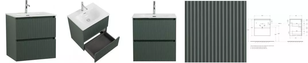 Тумба с раковиной «Belbagno» Uno 60 (BB-8099-60 61/46) подвесная еловая матовая