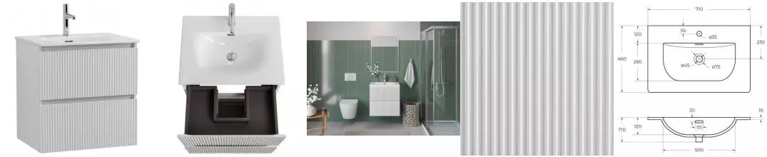 Тумба с раковиной «Belbagno» Uno 70 (BB-8099-70 71/46) подвесная Bianco Opaco Тумба с раковиной «Belbagno» Uno 70 (BB-8099-70 71/46) подвесная Bianco Opaco