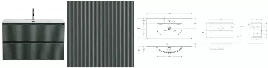 Тумба с раковиной «Belbagno» Uno 100 (BB-8099-100 101/46) подвесная еловая матовая Тумба с раковиной «Belbagno» Uno 100 (BB-8099-100 101/46) подвесная еловая матовая