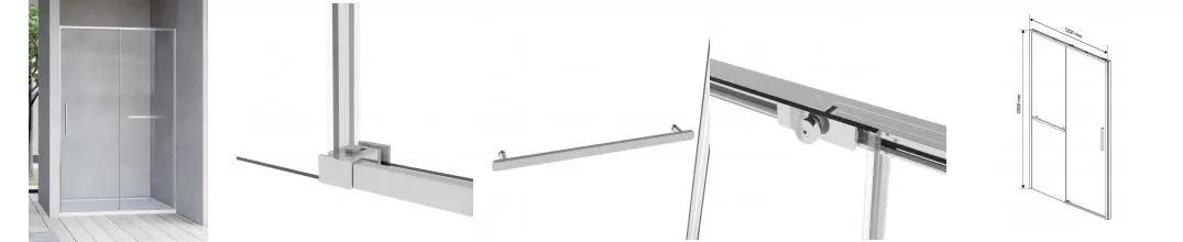 Душевая дверь «Vincea» Slim Soft VDS-1SS120CLBN 120/200 прозрачная/брашированный никель универсальная