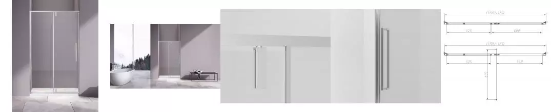 Душевая дверь «Vincea» Slim-N VDP-4SN120CL 120/195 прозрачная/хром универсальная