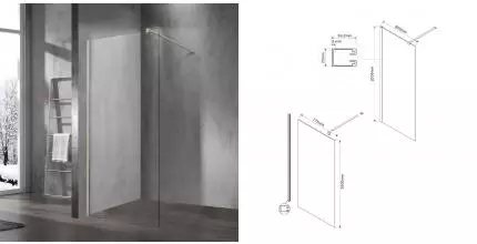 Душевая перегородка «Vincea» Walk-In VSW-1H800CLBN 80/200 прозрачная/брашированный никель универсальная Душевая перегородка «Vincea» Walk-In VSW-1H800CLBN 80/200 прозрачная/брашированный никель универсальная