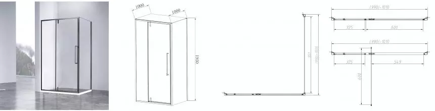 Душевой угол-ограждение «Vincea» Slim-N VSR-4SNP1010CLGM 100/100 прозрачный/вороненая сталь квадратный без поддона универсальный Душевой угол-ограждение «Vincea» Slim-N VSR-4SNP1010CLGM 100/100 прозрачный/вороненая сталь квадратный без поддона универсальный