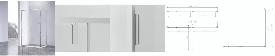 Душевой угол-ограждение «Vincea» Slim-N VSR-4SNP9012CL 120/90 прозрачный/хром прямоугольный без поддона универсальный Душевой угол-ограждение «Vincea» Slim-N VSR-4SNP9012CL 120/90 прозрачный/хром прямоугольный без поддона универсальный