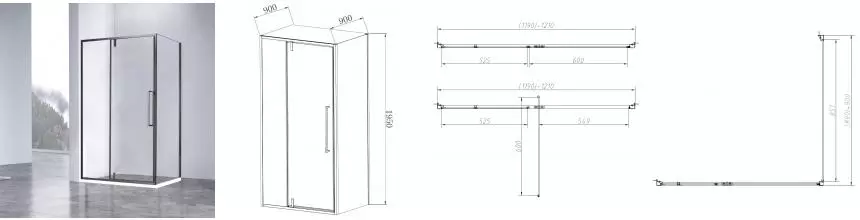 Душевой угол-ограждение «Vincea» Slim-N VSR-4SNP9012CLGM 120/90 прозрачный/вороненая сталь прямоугольный без поддона универсальный Душевой угол-ограждение «Vincea» Slim-N VSR-4SNP9012CLGM 120/90 прозрачный/вороненая сталь прямоугольный без поддона универсальный