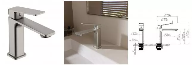 Смеситель для раковины «Vincea» Core VBF-4CO1BN брашированный никель