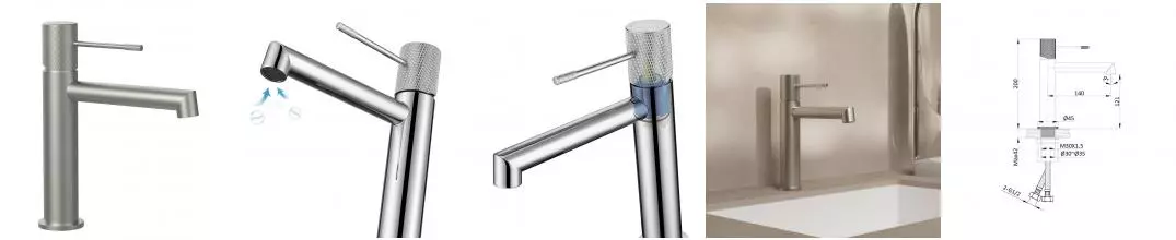 Смеситель для раковины «Vincea» Desire VBF-1D1BN брашированный никель