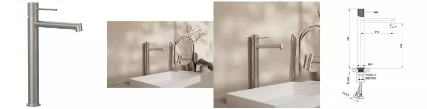 Смеситель для раковины «Vincea» Desire VBF-1D2BN брашированный никель