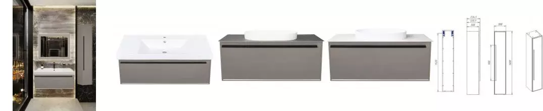 Мебель для ванной подвесная «La Fenice» Elba 80 Cappuccino Мебель для ванной подвесная «La Fenice» Elba 80 Cappuccino