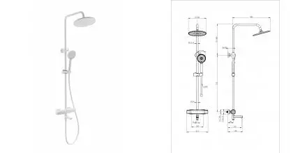 Душевая система с термостатом WONZON & WOGHAND NEO, Белый матовый (WW-B3035-A3-MW) · Neo, Wonzon & Woghand, WW-B3035-A3-MW