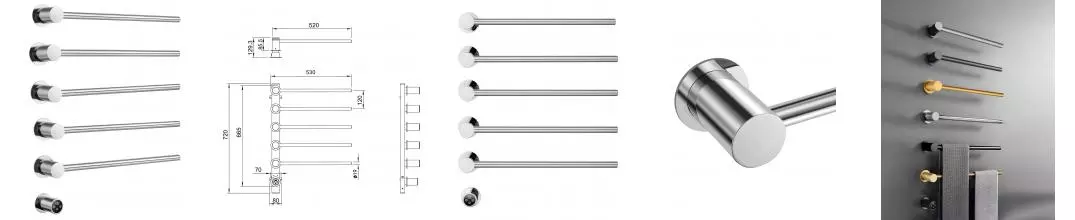 Полотенцесушитель электрический встраиваемый WONZON & WOGHAND HAMBURG, Хром (WW-AL315-CR) · Hamburg, Wonzon & Woghand, WW-AL315-CR