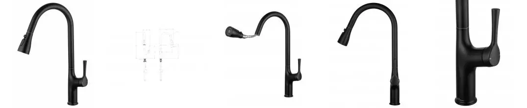 Смеситель для кухни с выдвижным изливом WONZON & WOGHAND, Чёрный матовый (WW-AE54123-MB) · без серии, Wonzon & Woghand, WW-AE54123-MB Смеситель для кухни с выдвижным изливом WONZON & WOGHAND, Чёрный матовый (WW-AE54123-MB) · без серии, Wonzon & Woghand, WW-AE54123-MB