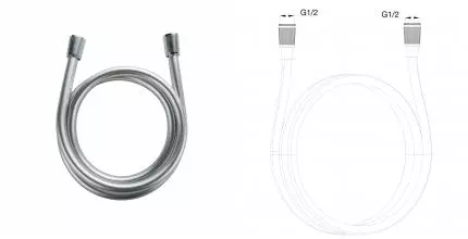 Шланг для душа в силиконовой оплётке 800 мм WONZON & WOGHAND, Хром (WW-RG01-800-CR) · без серии, Wonzon & Woghand, WW-RG01-800-CR