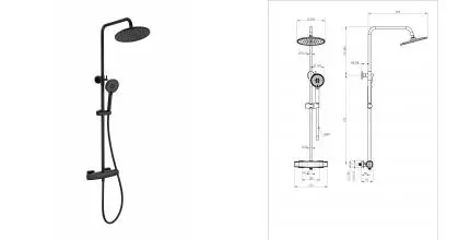 Душевая система с термостатом WONZON & WOGHAND NEO, Черный матовый (WW-B3035-A-MB) · Neo, Wonzon & Woghand, WW-B3035-A-MB Душевая система с термостатом WONZON & WOGHAND NEO, Черный матовый (WW-B3035-A-MB) · Neo, Wonzon & Woghand, WW-B3035-A-MB