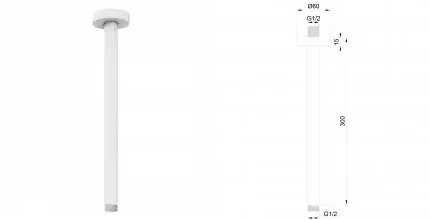 Потолочная трубка 22*300мм WONZON & WOGHAND, Белый матовый (WW-SA06-30-MW) · без серии, Wonzon & Woghand, WW-SA06-30-MW Потолочная трубка 22*300мм WONZON & WOGHAND, Белый матовый (WW-SA06-30-MW) · без серии, Wonzon & Woghand, WW-SA06-30-MW