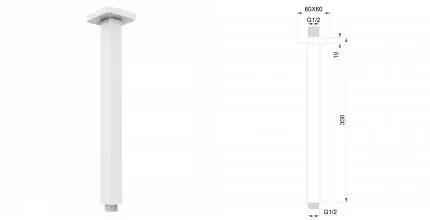Потолочная трубка 22*300мм WONZON & WOGHAND, Белый матовый (WW-SA07-30-MW) · без серии, Wonzon & Woghand, WW-SA07-30-MW