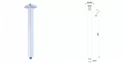 Потолочная трубка 22*300мм WONZON & WOGHAND, Хром (WW-SA07-30-CR) · без серии, Wonzon & Woghand, WW-SA07-30-CR Потолочная трубка 22*300мм WONZON & WOGHAND, Хром (WW-SA07-30-CR) · без серии, Wonzon & Woghand, WW-SA07-30-CR