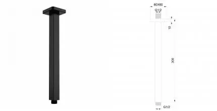 Потолочная трубка 22*300мм WONZON & WOGHAND, Черный матовый (WW-SA07-30-MB) · без серии, Wonzon & Woghand, WW-SA07-30-MB Потолочная трубка 22*300мм WONZON & WOGHAND, Черный матовый (WW-SA07-30-MB) · без серии, Wonzon & Woghand, WW-SA07-30-MB