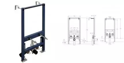Система инсталляции для биде WONZON & WOGHAND (WW-TI823A) · без серии, Wonzon & Woghand, WW-TI823A