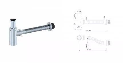 Сифон для раковины WONZON & WOGHAND, Хром (WW-88SS101-CR) · Wonzon & Woghand, WW-88SS101-CR