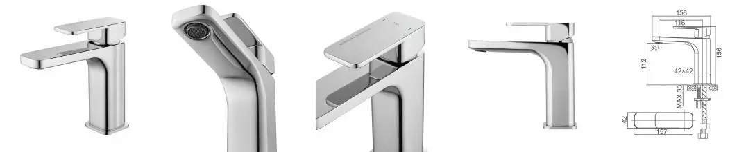 Смеситель для раковины «Wonzon & Woghand» Arnie WW-691101-CR хром Смеситель для раковины «Wonzon & Woghand» Arnie WW-691101-CR хром