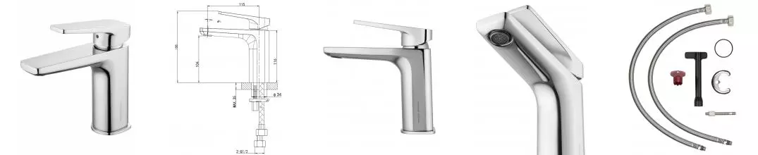 Смеситель для раковины «Wonzon & Woghand» Athens WW-081103-CR хром