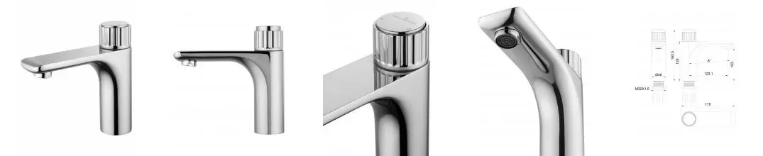 Смеситель для раковины «Wonzon & Woghand» Click WW-A40412-CR хром