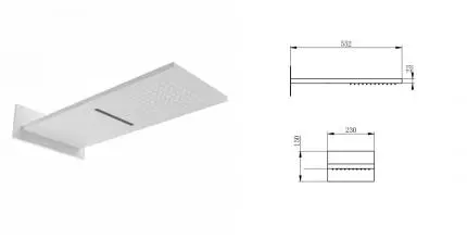 Верхний душ WONZON & WOGHAND, Белый матовый (WW-HS101-MW) · без серии, Wonzon & Woghand, WW-HS101-MW
