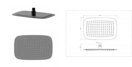 Верхний душ WONZON & WOGHAND, Темный графит (WW-88DP03-BGM) · без серии, Wonzon & Woghand, WW-88DP03-BGM