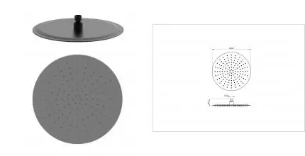 Верхний душ WONZON & WOGHAND, Темный графит (WW-88DP04-BGM) · без серии, Wonzon & Woghand, WW-88DP04-BGM