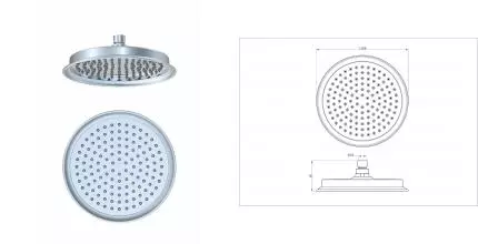 Верхний душ WONZON & WOGHAND, Хром (WW-88DP05-CR) · без серии, Wonzon & Woghand, WW-88DP05-CR