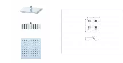 Верхний душ WONZON & WOGHAND, Хром (WW-88DP06-CR) · без серии, Wonzon & Woghand, WW-88DP06-CR