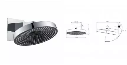 Верхний душ WONZON & WOGHAND, Хром (WW-HS099-CR) · без серии, Wonzon & Woghand, WW-HS099-CR