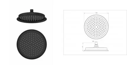 Верхний душ WONZON & WOGHAND, Черный матовый (WW-88DP05-MB) · без серии, Wonzon & Woghand, WW-88DP05-MB