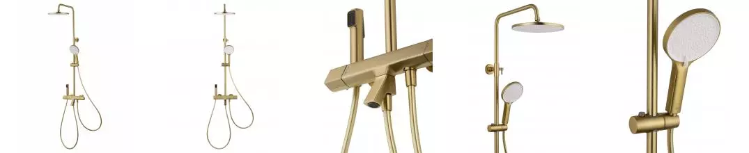 Душевая система с термостатом WONZON & WOGHAND The ONE, Брашированное золото (WW-B3094-BG) · The One, Wonzon & Woghand, WW-B3094-BG Душевая система с термостатом WONZON & WOGHAND The ONE, Брашированное золото (WW-B3094-BG) · The One, Wonzon & Woghand, WW-B3094-BG