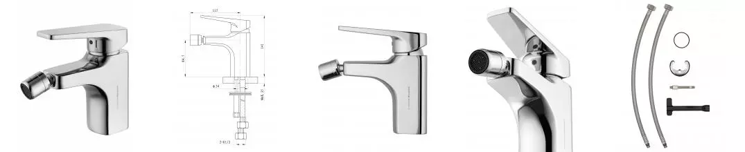 Смеситель для биде «Wonzon & Woghand» Athens WW-085001-CR хром Смеситель для биде «Wonzon & Woghand» Athens WW-085001-CR хром