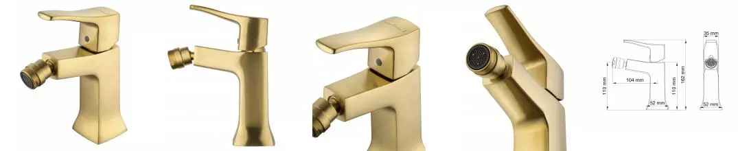 Смеситель для биде «Wonzon & Woghand» Flex WW-88016072-BG брашированное золото Смеситель для биде «Wonzon & Woghand» Flex WW-88016072-BG брашированное золото