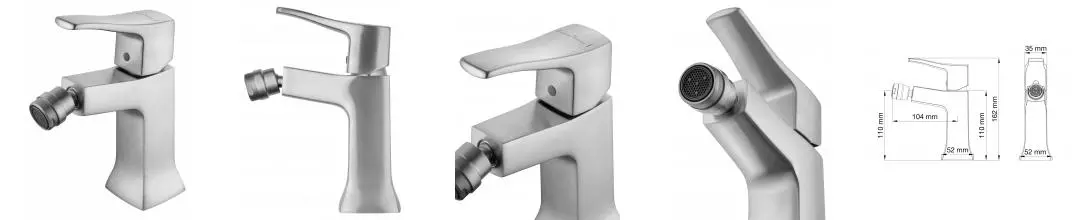 Смеситель для биде «Wonzon & Woghand» Flex WW-88016072-BN брашированный никель Смеситель для биде «Wonzon & Woghand» Flex WW-88016072-BN брашированный никель